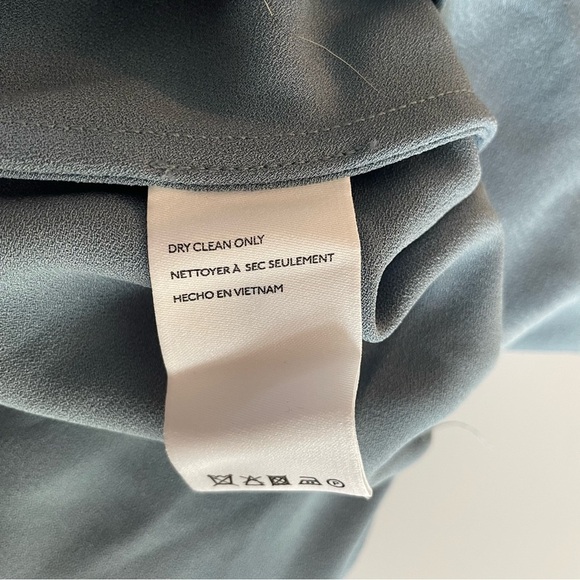 BHLDN Dylan Dusty Blue One-Shoulder Satin Side-Slit Gown 20218 - Picture 12 of 14